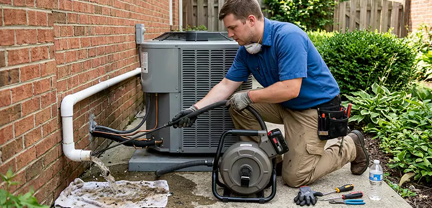 AC Unit Drain Pipe Cleaning in El Cajon